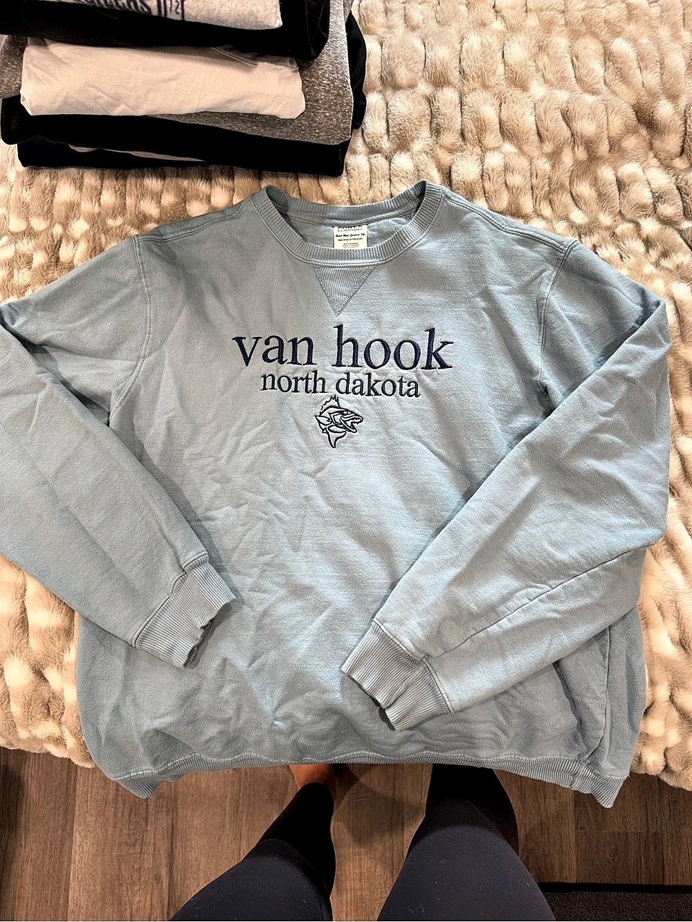 Port & Company Logo Sweatshirt in Blue Size XL